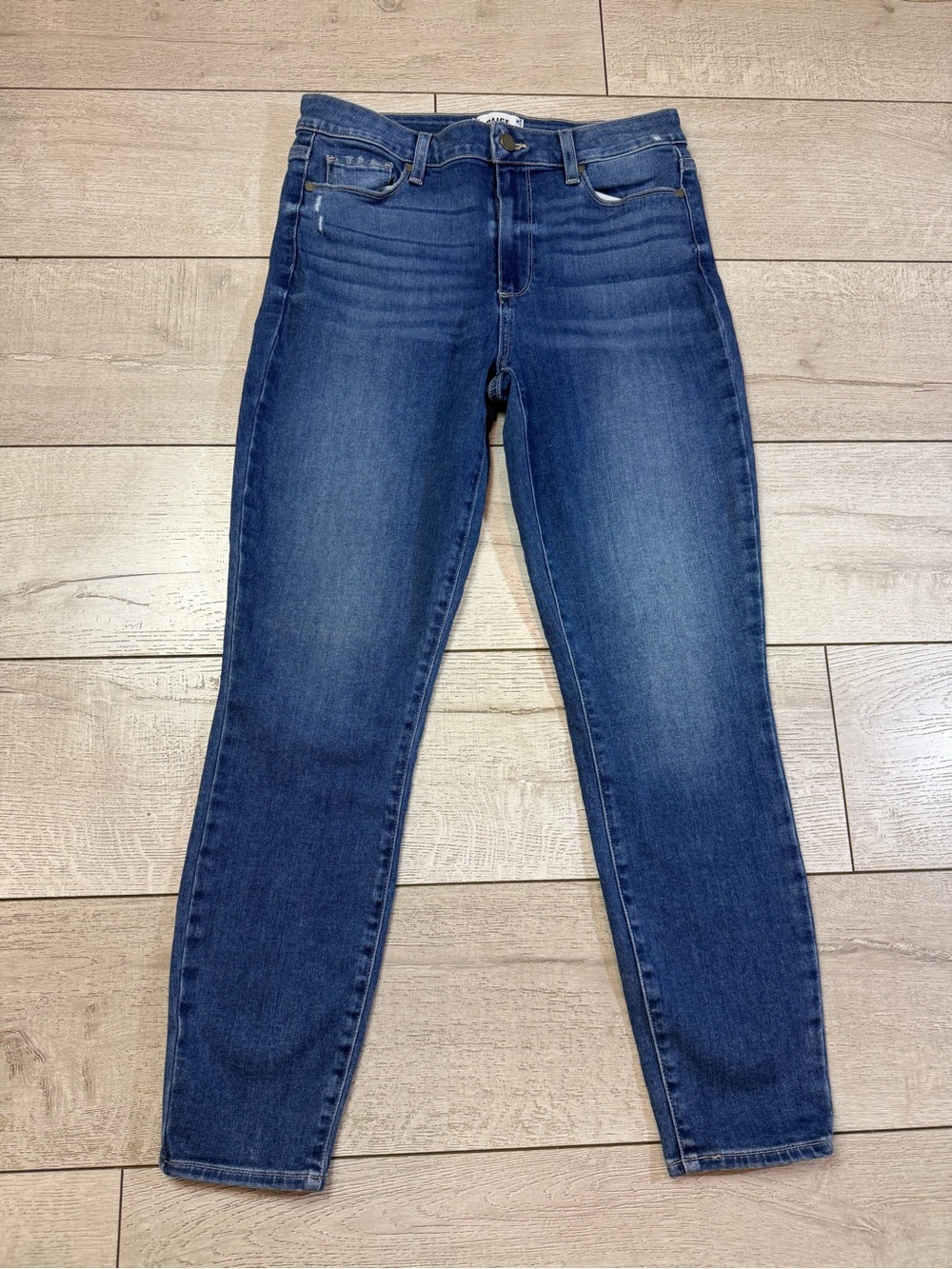 PAIGE Hoxton Ankle High Rise Skinny Jeans Size 30 Medium Wash Stretch Denim